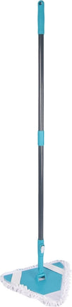 Hoogwaardige Microvezel Dweilset - Wit-Blauwe Vloerreiniger en Vloerwisser voor Hout, Laminaat, PVC, Tapijt en Tegels 150 lengte