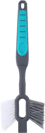 stoffer en blik 19 x 21,5 cm blauw - 2-in-1 tegel- en voegenborstel 30 cm grijs/blauw