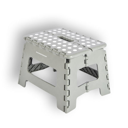 Opvouwbaar Opstapkrukje - Antislip Grijs Design - Draagkracht tot 100kg - Compact Formaat 29cm x 22cm x 22cm - Ideaal voor Camping
