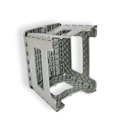 Opvouwbaar Opstapkrukje - Antislip Grijs Design - Draagkracht tot 100kg - Compact Formaat 29cm x 22cm x 22cm - Ideaal voor Camping