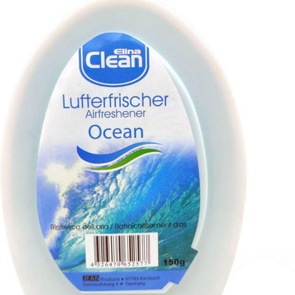 CLEAN Luchtverfrisser met 4 verschillende geuren Lavendel , Ocean , Lemon en Apple per 150 gram