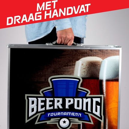 Lifetime Games Beerpong-Tafel - Opgezet 240 x 60 x 70 cm - Opvouwbaar tot 60 x 60 x 15 cm - met Handvat