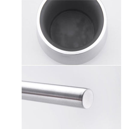  Toiletborstel RVS met Zeepdispenser - Wcborstel Rvs - RVS Toiletborstel in houder - Toiletborstelhouder - Wc borstel