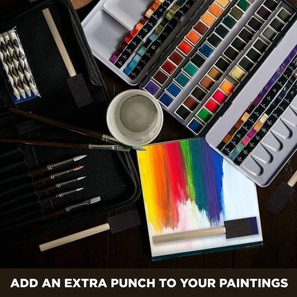 Spons Schilderkwast - Painting Brush Set - Schilderen verf kwasten 8 stuks- 8 x foambrush DIY