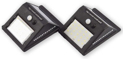 2x Automatische Solar LED lamp - 40 LED - Bewegingssensor - Zonne-energie - Tuinverlichting voor hek en wand