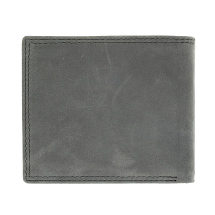 Buffelleer Portemonnee - RFID-Blocking - 7 Kaartvakken - Compact & Duurzaam - Met Ruim muntgeldvak - 9.5x11cm Zwart