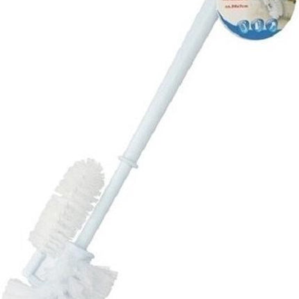 2x Kunststof toiletborstels / wc borstel met randreiniger - 37 cm