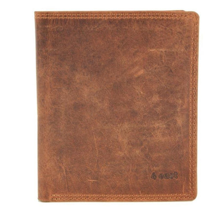 Heren Portemonnee – Leren Billfold Tan met RFID – Portemonnee voor 14 Pasjes & Contant Geld - Billfold Portemonnee 