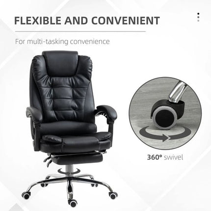 Ergonomische Bureaustoel Zwart – verstelbaar – volwassen – kantoor – werk – meubels – stoelen – wonen – gaming stoel – vergaderstoelLuxe Design Bureaustoel - Zwart - Kunstleer - Verstelbaar