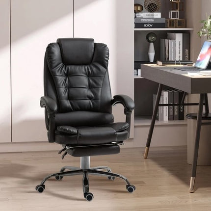 Ergonomische Bureaustoel Zwart – verstelbaar – volwassen – kantoor – werk – meubels – stoelen – wonen – gaming stoel – vergaderstoelLuxe Design Bureaustoel - Zwart - Kunstleer - Verstelbaar