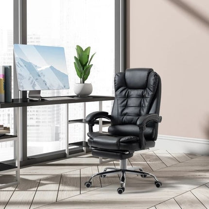 Ergonomische Bureaustoel Zwart – verstelbaar – volwassen – kantoor – werk – meubels – stoelen – wonen – gaming stoel – vergaderstoelLuxe Design Bureaustoel - Zwart - Kunstleer - Verstelbaar