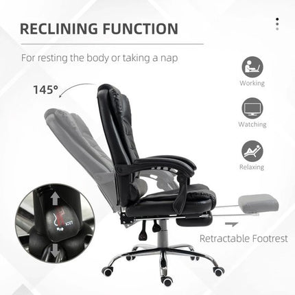 Ergonomische Bureaustoel Zwart – verstelbaar – volwassen – kantoor – werk – meubels – stoelen – wonen – gaming stoel – vergaderstoelLuxe Design Bureaustoel - Zwart - Kunstleer - Verstelbaar