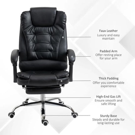 Ergonomische Bureaustoel Zwart – verstelbaar – volwassen – kantoor – werk – meubels – stoelen – wonen – gaming stoel – vergaderstoelLuxe Design Bureaustoel - Zwart - Kunstleer - Verstelbaar