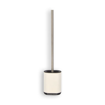 Toiletborstel | met houder | WC borstel | Wit | Toiletgerei | Badkameraccessoires | Vrijstaand en Druppelvrij | 11.50 cm*53cm 