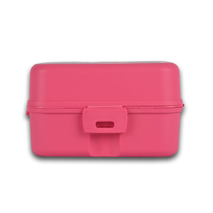 Broodtrommel| Brooddoos | voor Meisjes | BPA Vrij | 1.5 liter | Met 3-Vakken | Roze | Lunchtrommel | 14cm*8cm*14cm