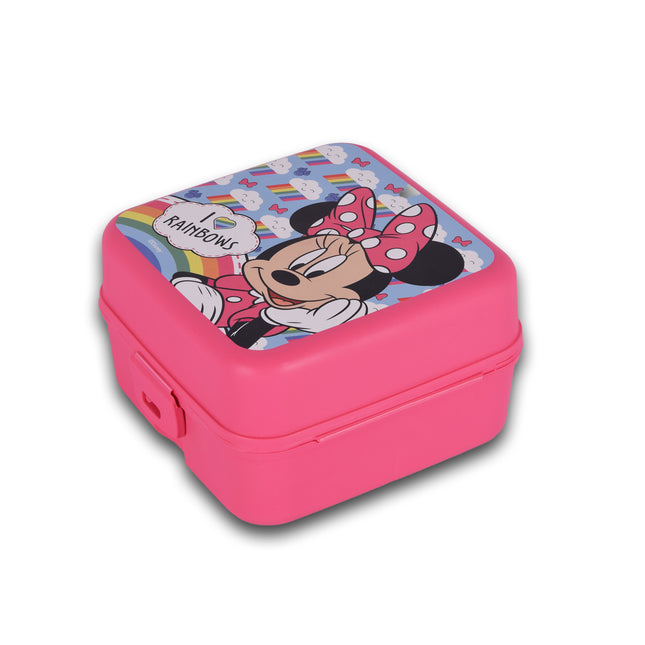 Broodtrommel| Brooddoos | voor Meisjes | BPA Vrij | 1.5 liter | Met 3-Vakken | Roze | Lunchtrommel | 14cm*8cm*14cm