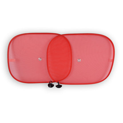 Zonwering op Maat - Rood Zonnescherm voor Auto Zijruiten | Set van 2 | Autoaccessoires | 44x36cm