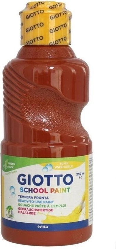 Plakkaatverf School Paint Junior 250 Ml Bruin