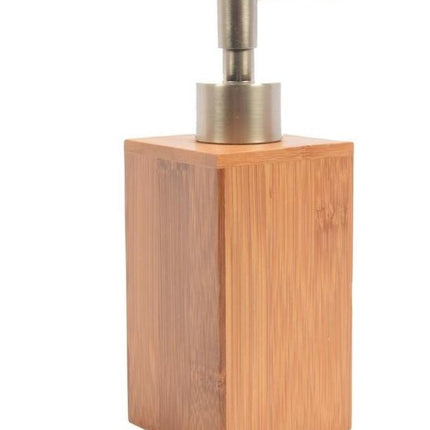Duurzame Bamboe Zeepdispenser - Milieuvriendelijk Zeeppompje Van Hout (Breedte: 6.5 Cm, Hoogte: 18 Cm, Lengte: 7 Cm  