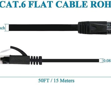RJ45-Netwerk LAN Kabel - Zwarte Ethernet-Netwerkverbindingskabel - Internet Kabel - 6 M - CAT 6 Netwerkkabel voor Computer/Laptop