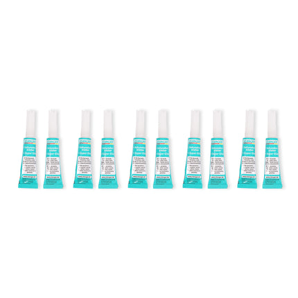 Krachtige Secondelijm: Universele Lijm voor Snelle en Efficiënte Hechting - 10 Tubes van 3g - Groen - Perfect voor Diverse Materialen - 8.5x1.8cm - Ideaal voor Thuis en Hobby