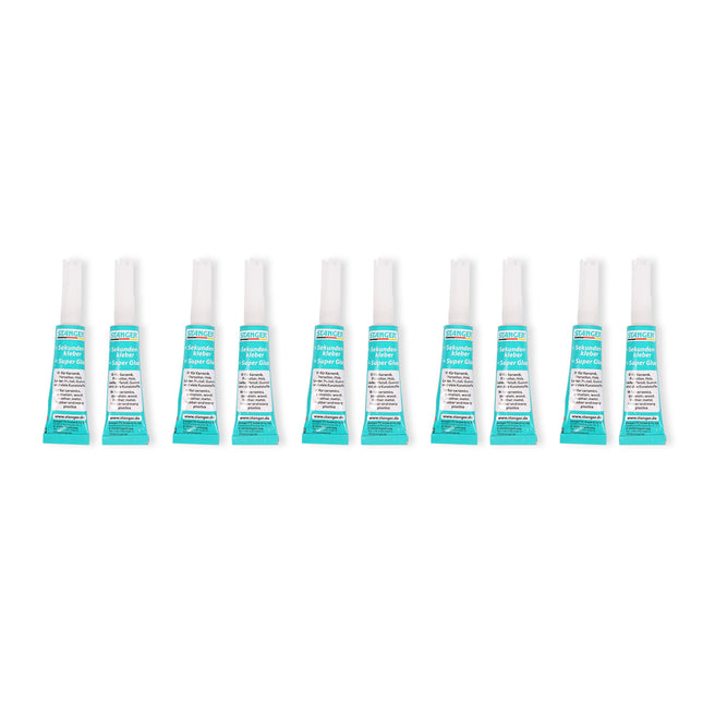 Krachtige Secondelijm: Universele Lijm voor Snelle en Efficiënte Hechting - 10 Tubes van 3g - Groen - Perfect voor Diverse Materialen - 8.5x1.8cm - Ideaal voor Thuis en Hobby