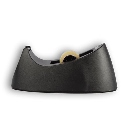 Robuuste Zwart & Zilver Metalen Plakbandhouder - Plakband Dispenser met Sterke Kleefkracht - 19cm x 7.5cm 