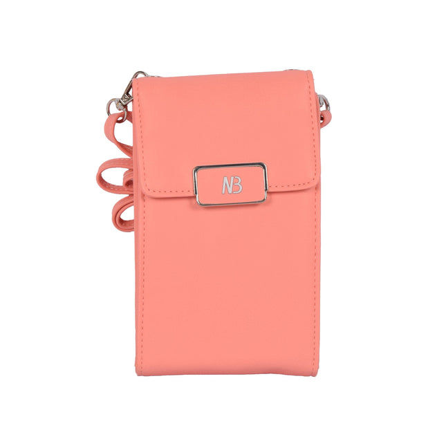 Peach Telefoontasje en Portemonnee voor Dames - 11cm x 4cm x 18.5cm - Handig Formaat - PU Materiaal - Met 5 Creditcardvakken