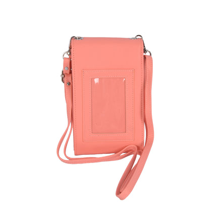 Peach Telefoontasje en Portemonnee voor Dames - 11cm x 4cm x 18.5cm - Handig Formaat - PU Materiaal - Met 5 Creditcardvakken