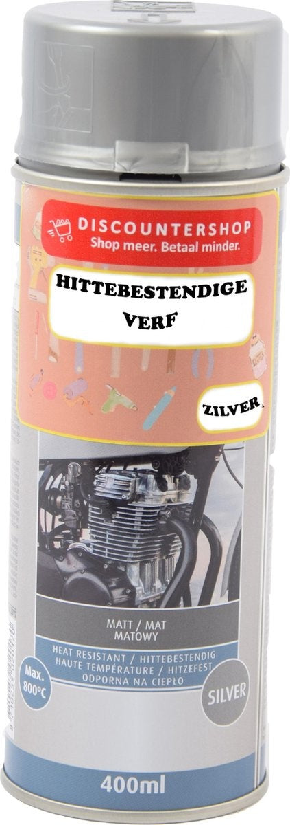 Spuitverf voor metaal | Zilver 400ml hittebestendige spuitbus verf