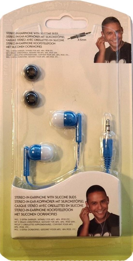 Stereo in ear hoofdtelefoon met siliconen oorknopjes - In Ear Oordopjes - Oortjes met draad en microfoon -kabel