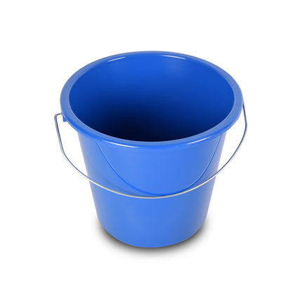 Blauwe Emmer van 5 Liter Kunststof met Stevige IJzeren Handgreep - Optimaal voor Bouwprojecten - 30x23 cm