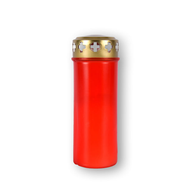 Herdenkingskaars | Kaars | Rood | Kunstof | 205g | Gedenkkaars | Grafkaarsen | 16.5cm*6cm