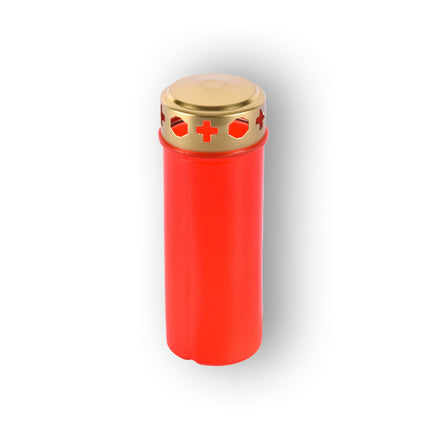 Herdenkingskaars | Kaars | Rood | Kunstof | 205g | Gedenkkaars | Grafkaarsen | 16.5cm*6cm