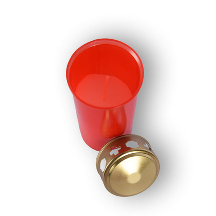 Herdenkingskaars | Kaars | Rood | Kunstof | 205g | Gedenkkaars | Grafkaarsen | 16.5cm*6cm