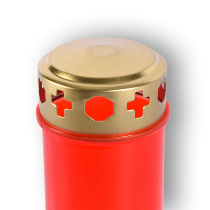 Herdenkingskaars | Kaars | Rood | Kunstof | 205g | Gedenkkaars | Grafkaarsen | 16.5cm*6cm