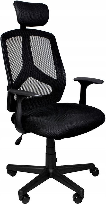 Ergonomische Bureaustoel - Volwassenen - Verstelbaar - Netbekleding - Zwart