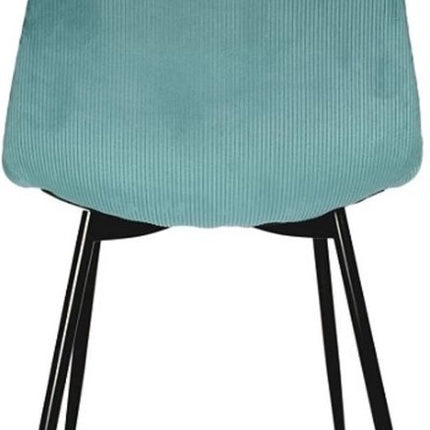 Kuipstoel - Turquoise Velvet Eetkamerstoel - Set van 2 