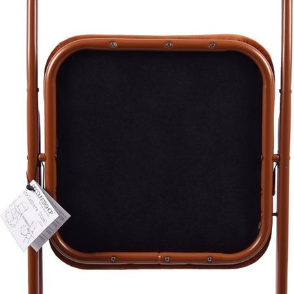 Premium Klapstoel Zithoogte 43 cm - Velvet Klapstoel Kopen - Partystoel Camel