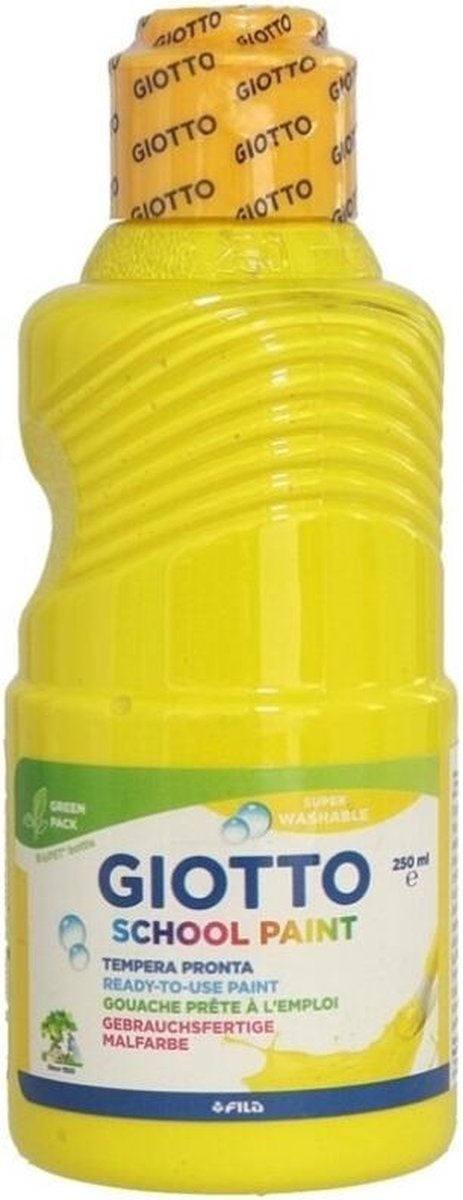 Giotto Plakkaatverf School Paint Junior 250 ML Geel