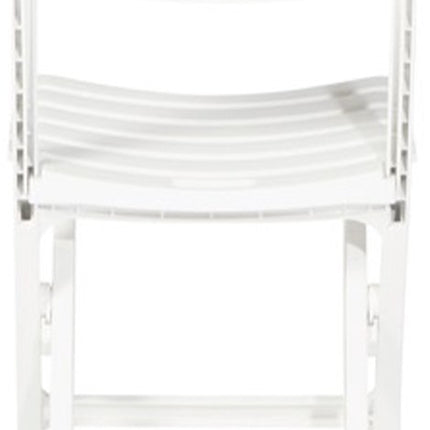 1x Robuuste kunststof klapstoel | Wit | tuinstoel bistrostoel balkonstoel campingstoel |Opvouwbaar | Relaxen |46 cm x 41 cm x 78 cm