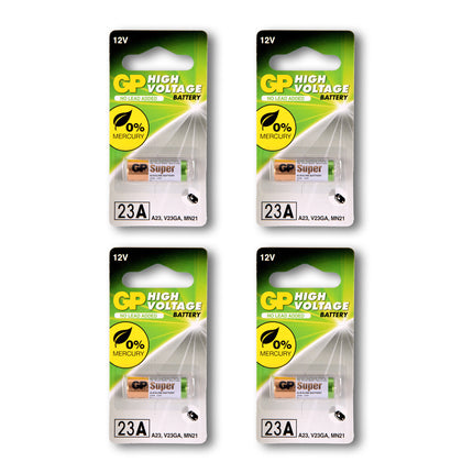 1 set van 4 stuks| 23A alkaline | Batterijen | alkaline batterijen |  12V 