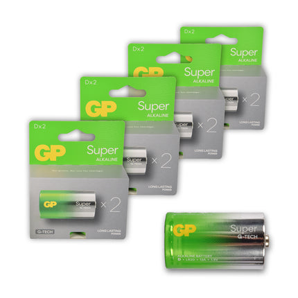 4 sets x 2 stuks  | Alkali -Manganese | Batterijen | alkaline batterijen |  1.5V 