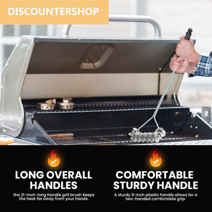 Duurzame RVS BBQ Borstel | BBQ Reiniger | Barbecue Borstel 50cm | BBQ Brush | BBQ Schoonmaakborstel | BBQ | Reinigingsborstel | Rooster Reiniger | Staalborstel | Extra Sterk