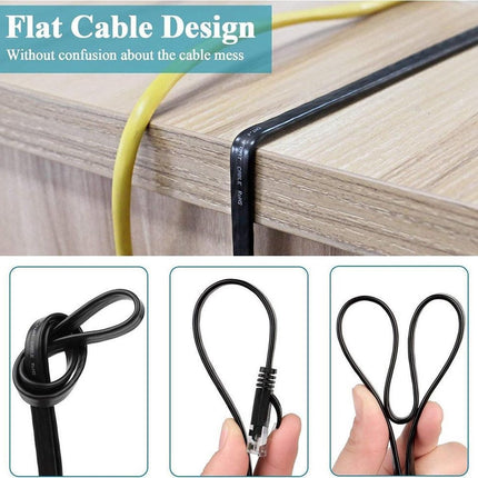 RJ45-Netwerk LAN Kabel - Zwarte Ethernet-Netwerkverbindingskabel - Internet Kabel - 6 M - CAT 6 Netwerkkabel voor Computer/Laptop