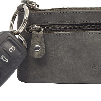 Autosleutel RFID Antidiefstal met YKK ritsen-RFID ALLEEN JE PASJES - Sleutel Etui Hoesje Sleuteletui portemonnee - portemonnee etui - ring portemonnee - pasjeshouder met rits - rits portemonnee - 2 ritsen portemonnee - buffelleer portemonnee -
