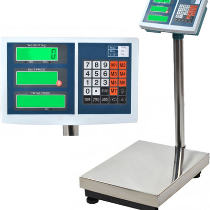 Discountershop® Digitale Platformweegschaal - 65 x 30 x 40 cm - Plateau Weegschaal - Tot 100 kg