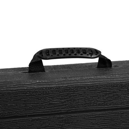 Praktische Vouwtafel: Veilig en Stijlvol - Grote Houtlook Klaptafel voor Terras, Camping en Meer - Eenvoudig Inklapbaar met Veiligheidsgrendel - Handige Buffettafel en Koffertafel - Afmetingen: 180 x 76 x 74 cm - Kleur: Zwart