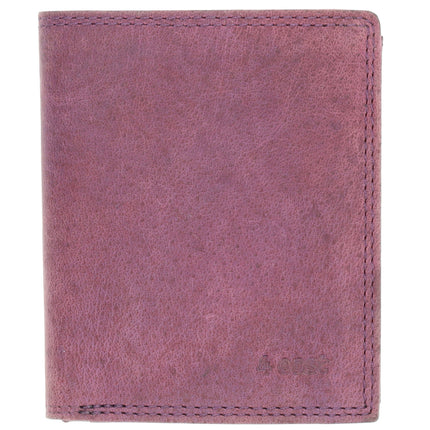 Heren Portemonnee | 8 Pasjes, Briefgeld & Muntvak | RFID Bescherming Heren Portefeuille | Paars Echt Leer | 11X9X2cm | Ideaal Cadeau voor Hem – Verjaardag!
