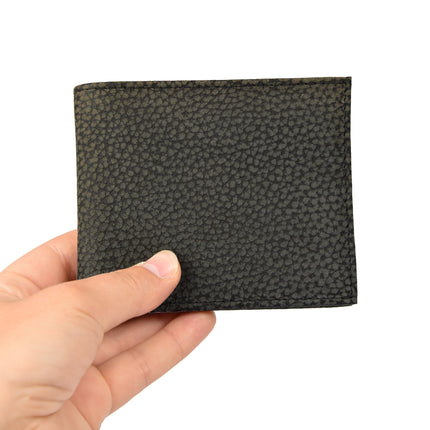 Premium Leren Portemonnee In Zwart/Grijs | Origineel Leer Portefeuille | 11,5 cm x 9,5 cm x 2 cm | Kaarthouder Met 3 Kaartsleuven | 2 Ruime Biljetvakken Voor Grote Biljetten | Munten Vak Voor 1 Euro | 2 Verborgen Vakken | Perfect Cadeau